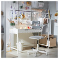 ALEX Drawer unit on castors, white stained oak effect/black, 36x50 cm