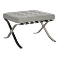 Footstool BA1, fabric, light grey