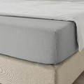 DVALA Fitted sheet, light grey, 90x200 cm
