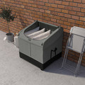 VÄTTERSÖ Storage box, outdoor, dark grey, 78x72x79 cm
