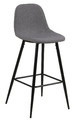 Bar Stool Wilma, light grey Calle/black