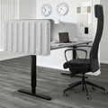 EILIF Screen for desk, grey, 160x48 cm