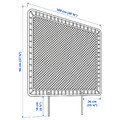 VEVELSTAD Bed frame with 2 headboards, white/Tolkning rattan, 90x200 cm