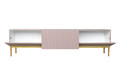 TV Cabinet Nicole 200 cm, antique pink, gold legs