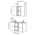 ENHET Bathroom, anthracite/white, 124x43x65 cm