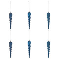 Christmas Hanging Decoration Blue Drop 6pcs