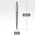 Parker Gift Set Jotter Steel CT - Mechanical Pencil & Ballpoint Pen