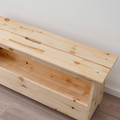 PERJOHAN Bench with storage, pine, 100 cm