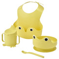 MATA 4-piece eating set, light yellow