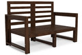 Outdoor 2-Seat Soa MALTA, small, dark brown/graphite