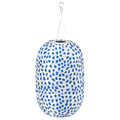 SOLVINDEN Pendant lamp, spotted solar-powered/blue, 43 cm
