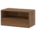 EKET Media shelf, brown/walnut effect, 70x35x35 cm