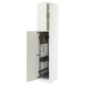 METOD High cabinet with cleaning interior, white/Veddinge white, 40x60x220 cm