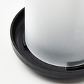 HEDERVÄRD Lantern, frosted glass/black, 22 cm