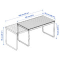 VÄSMAN / VÄSMAN Table+6 chairs w armrests, outdoor, extendable light brown stained/black, 135x190/74 cm