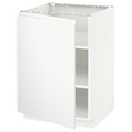 METOD Base cabinet with shelves, white/Voxtorp matt white, 60x60 cm