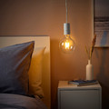 SUNNEBY / LUNNOM Pendant lamp with light bulb, white/clear glass