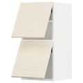 METOD Wall cabinet horizontal w 2 doors, white/Bodbyn off-white, 40x80 cm