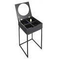 Nightstand Bedside Table Dressing Table with Mirror Leyla, black