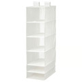 SKUBB Storage with 6 compartments, white, 35x45x125 cm