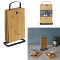 Bamboo Cutting & Serving Boards, Set of 6 with Stand