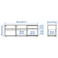 VIHALS TV bench, white, 146x37x50 cm