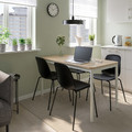 TOMMARYD / LIDÅS Table and 4 chairs, anthracite anthracite/black/black, 130x70 cm