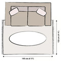 STOENSE Rug, low pile, green, 133x195 cm