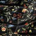 BRUDKRUSBÄR Duvet cover and 2 pillowcases, black multicolour/floral pattern, 200x200/50x60 cm
