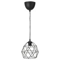 BRUNSTA / HAVSDJUP Pendant lamp, black, 20 cm
