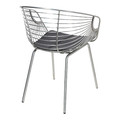 Metal Chair Sligo 44x44cm, silver