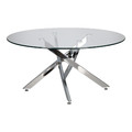 Coffee Table Amber 90cm, transparent/chrome