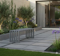Architectural Modern Garden Bench 140cm, grey