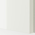 HASVIK Pair of sliding doors, high-gloss white, 200x236 cm