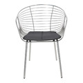 Metal Chair Sligo 44x44cm, silver