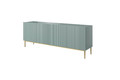 Four-Door Cabinet Nicole 200cm, sage, gold legs