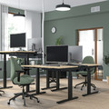 MITTZON Desk sit/stand, electric birch veneer/black, 120x60 cm