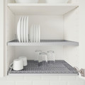 METOD Wall cabinet with dish drainer, white/Havstorp beige, 60x60 cm