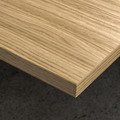 MITTZON Conference table, oak veneer/black, 140x108x105 cm
