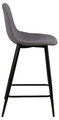 Bar Stool Wilma, light grey/black