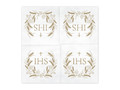 Paper Napkin IHS Holy Communion 33x33cm 20pcs, gold