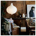 RISBYN / HAVSDJUP Pendant lamp, onion shape/white, 57 cm