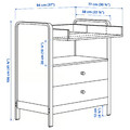 ÄLSKVÄRD Changing table/chest of drawers, birch/white