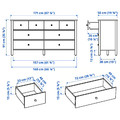 STOREMOLLA Chest of 8 drawers, grey-brown stained, 171x50x91 cm