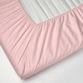 ULLVIDE Fitted sheet with an elastic band for the mat, light pink, 160x200 cm