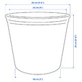 KÖRSBÄRSBJÖRK Plant pot, light grey/beige, 19 cm