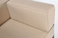 Garden Outdoor Armchair with Cushions, dark brown, beige