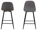 Bar Stool Wilma, light grey/black