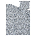 RODGERSIA Duvet cover and pillowcase, blue/white, 150x200/50x60 cm