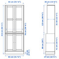HAVSTA Storage combination w glass-doors, white, 81x47x212 cm